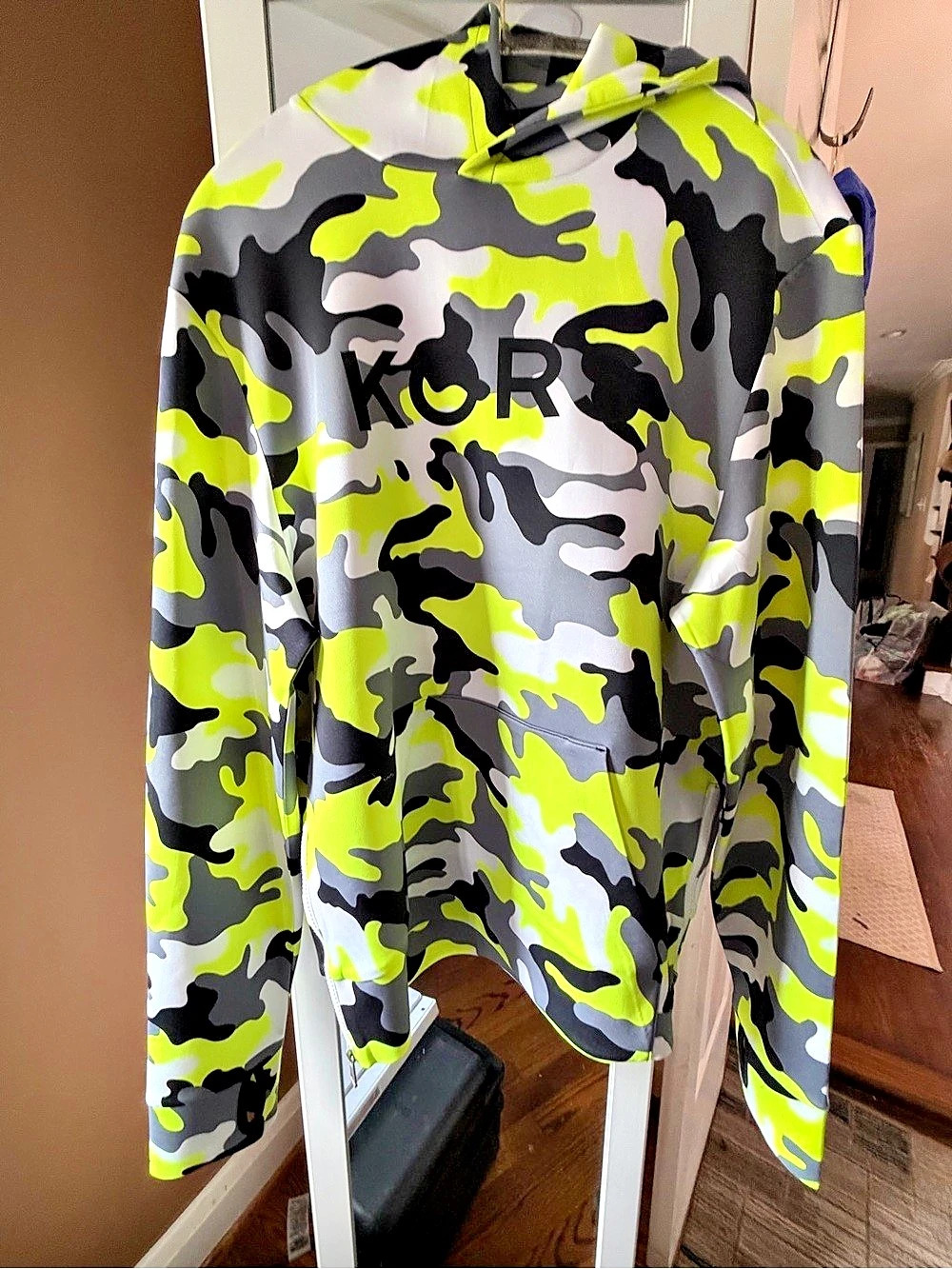 Michael Kors Camo Hoodie in Green & Black XL NWT